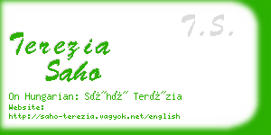 terezia saho business card